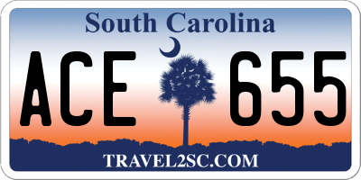 SC license plate ACE655