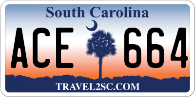 SC license plate ACE664