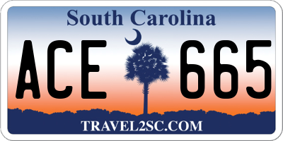 SC license plate ACE665