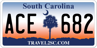 SC license plate ACE682