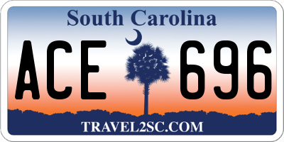 SC license plate ACE696