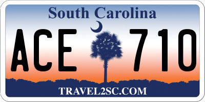 SC license plate ACE710
