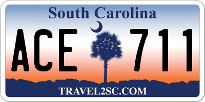 SC license plate ACE711
