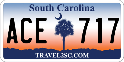 SC license plate ACE717