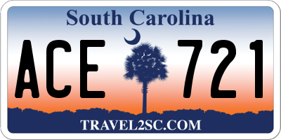 SC license plate ACE721