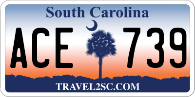 SC license plate ACE739