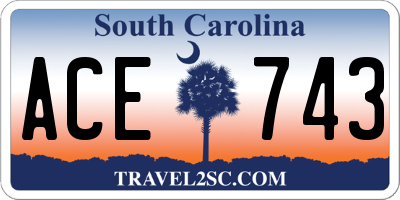SC license plate ACE743