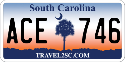 SC license plate ACE746