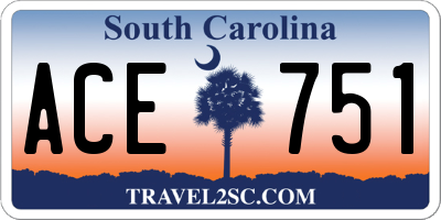 SC license plate ACE751