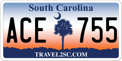 SC license plate ACE755