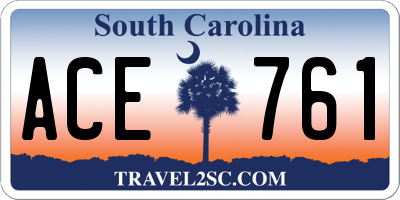 SC license plate ACE761
