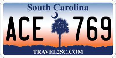 SC license plate ACE769