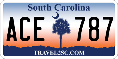 SC license plate ACE787