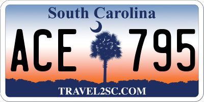 SC license plate ACE795