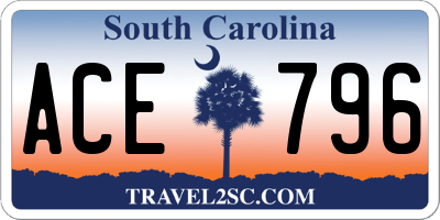 SC license plate ACE796