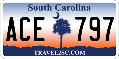 SC license plate ACE797