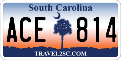 SC license plate ACE814