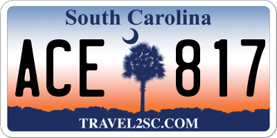 SC license plate ACE817