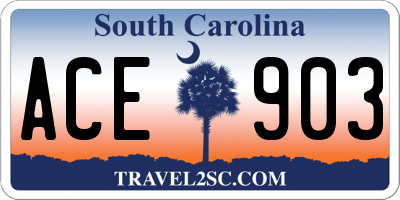 SC license plate ACE903