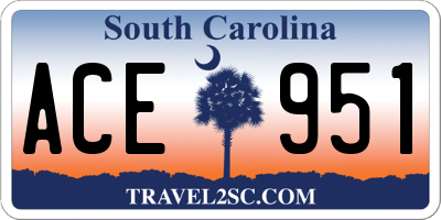 SC license plate ACE951