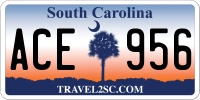 SC license plate ACE956