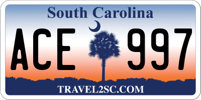 SC license plate ACE997