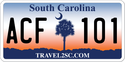 SC license plate ACF101