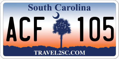 SC license plate ACF105