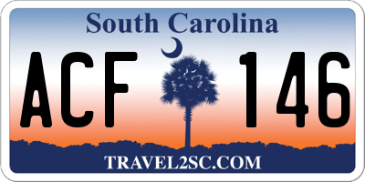 SC license plate ACF146