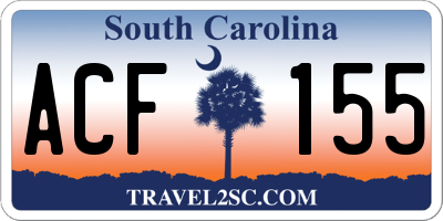 SC license plate ACF155