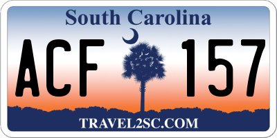 SC license plate ACF157