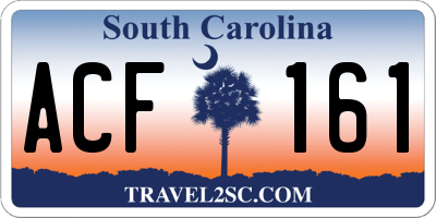 SC license plate ACF161