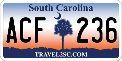 SC license plate ACF236
