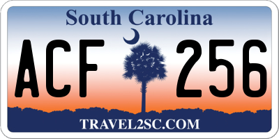 SC license plate ACF256
