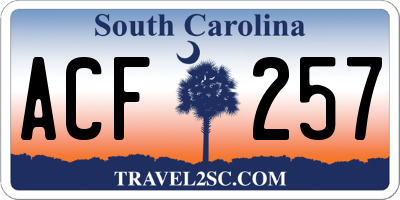 SC license plate ACF257