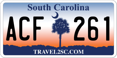 SC license plate ACF261