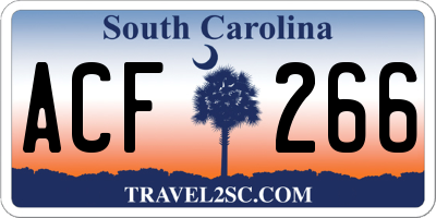 SC license plate ACF266