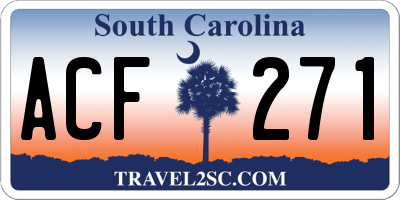 SC license plate ACF271