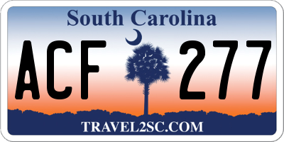 SC license plate ACF277