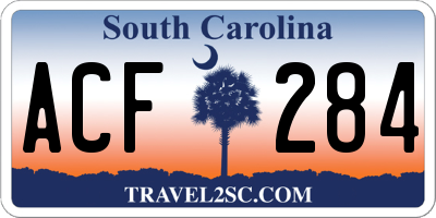 SC license plate ACF284