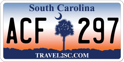 SC license plate ACF297