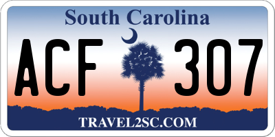 SC license plate ACF307