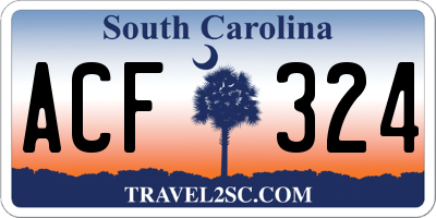 SC license plate ACF324