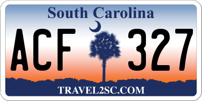 SC license plate ACF327