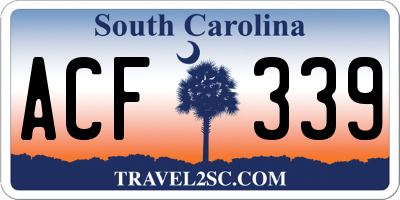 SC license plate ACF339