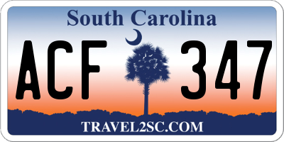 SC license plate ACF347