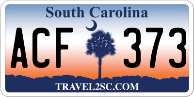 SC license plate ACF373