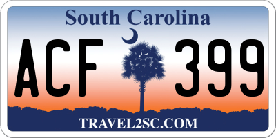 SC license plate ACF399