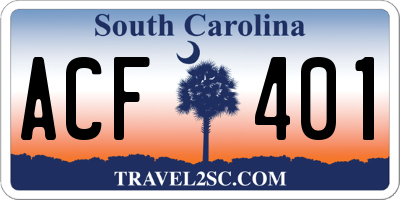 SC license plate ACF401