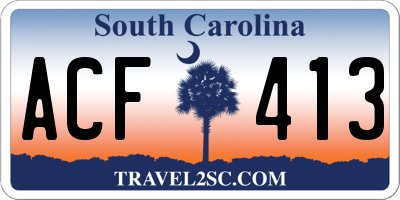 SC license plate ACF413